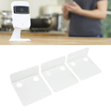 3 PCS Small Security Cameras Wall Shelf with 6 Cable Clips 10PCS Tapes Acrylic Waterproof Drill Free Adhesive Floating Shelf for Speakers Transparent