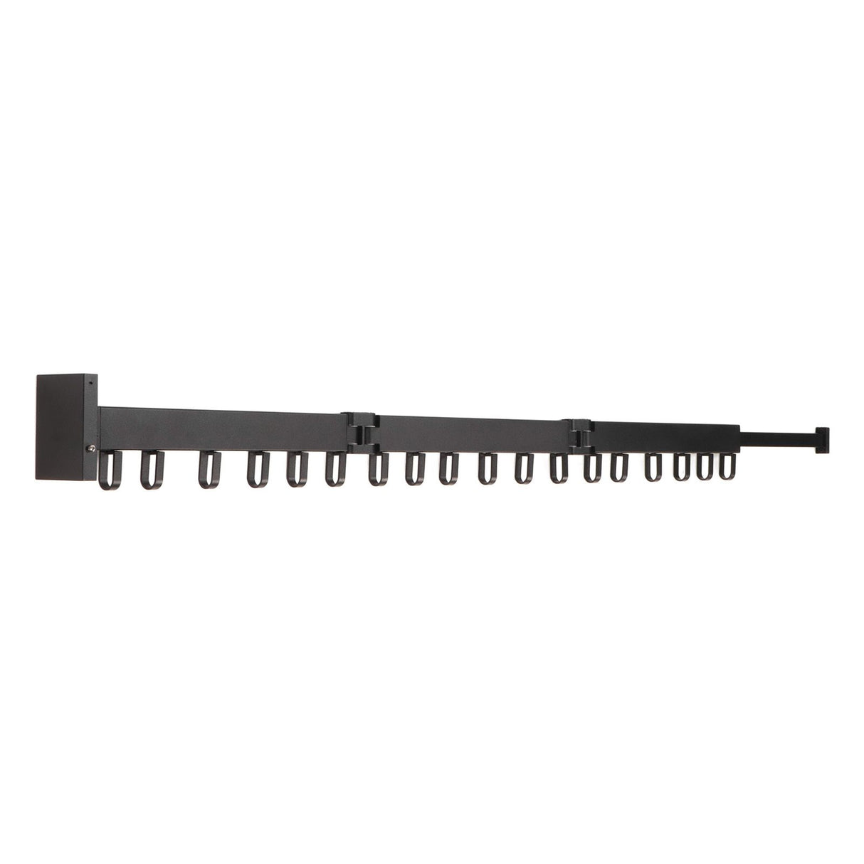 Clothes Hanger Rack Wall Mounted Hole Free Retractable Aluminum Laundry Drying Rack for Indoor Balcony 3 Fold