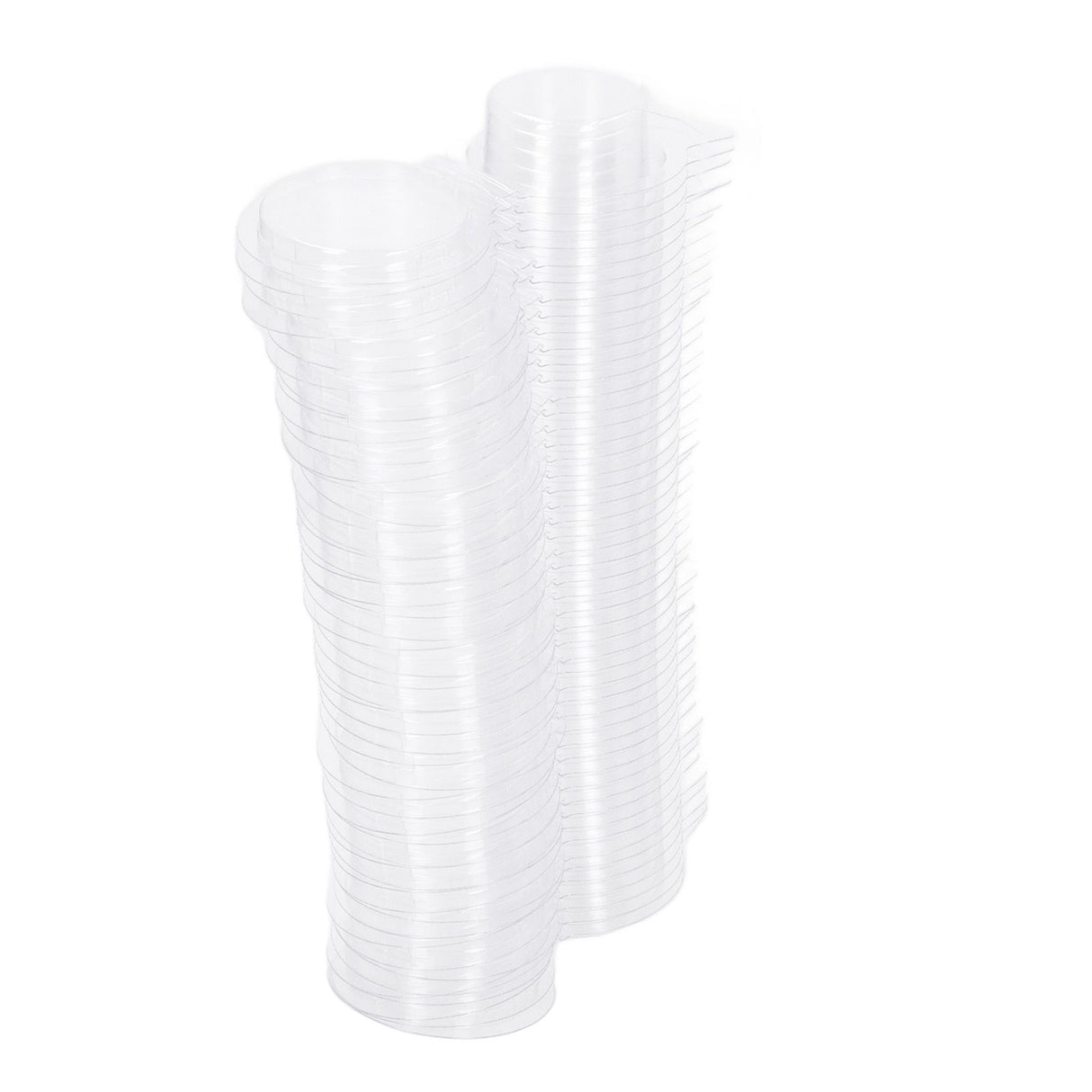100PCS Wax Melt Molds Calmshell PET Separate Transparent Hanging Hole Empty Wax Melt Container for DIY Candles Chocolate Round