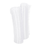 100PCS Wax Melt Molds Calmshell PET Separate Transparent Hanging Hole Empty Wax Melt Container for DIY Candles Chocolate Round - Side View