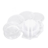 100PCS Wax Melt Molds Calmshell PET Separate Transparent Hanging Hole Empty Wax Melt Container for DIY Candles Chocolate Round