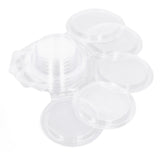 100PCS Wax Melt Molds Calmshell PET Separate Transparent Hanging Hole Empty Wax Melt Container for DIY Candles Chocolate Round