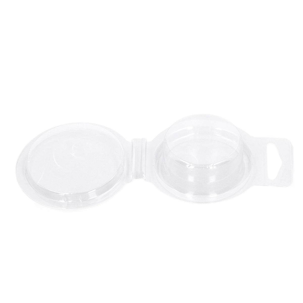 100PCS Wax Melt Molds Calmshell PET Separate Transparent Hanging Hole Empty Wax Melt Container for DIY Candles Chocolate Round