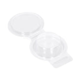 100PCS Wax Melt Molds Calmshell PET Separate Transparent Hanging Hole Empty Wax Melt Container for DIY Candles Chocolate Round