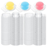 100PCS Wax Melt Molds Calmshell PET Separate Transparent Hanging Hole Empty Wax Melt Container for DIY Candles Chocolate Round