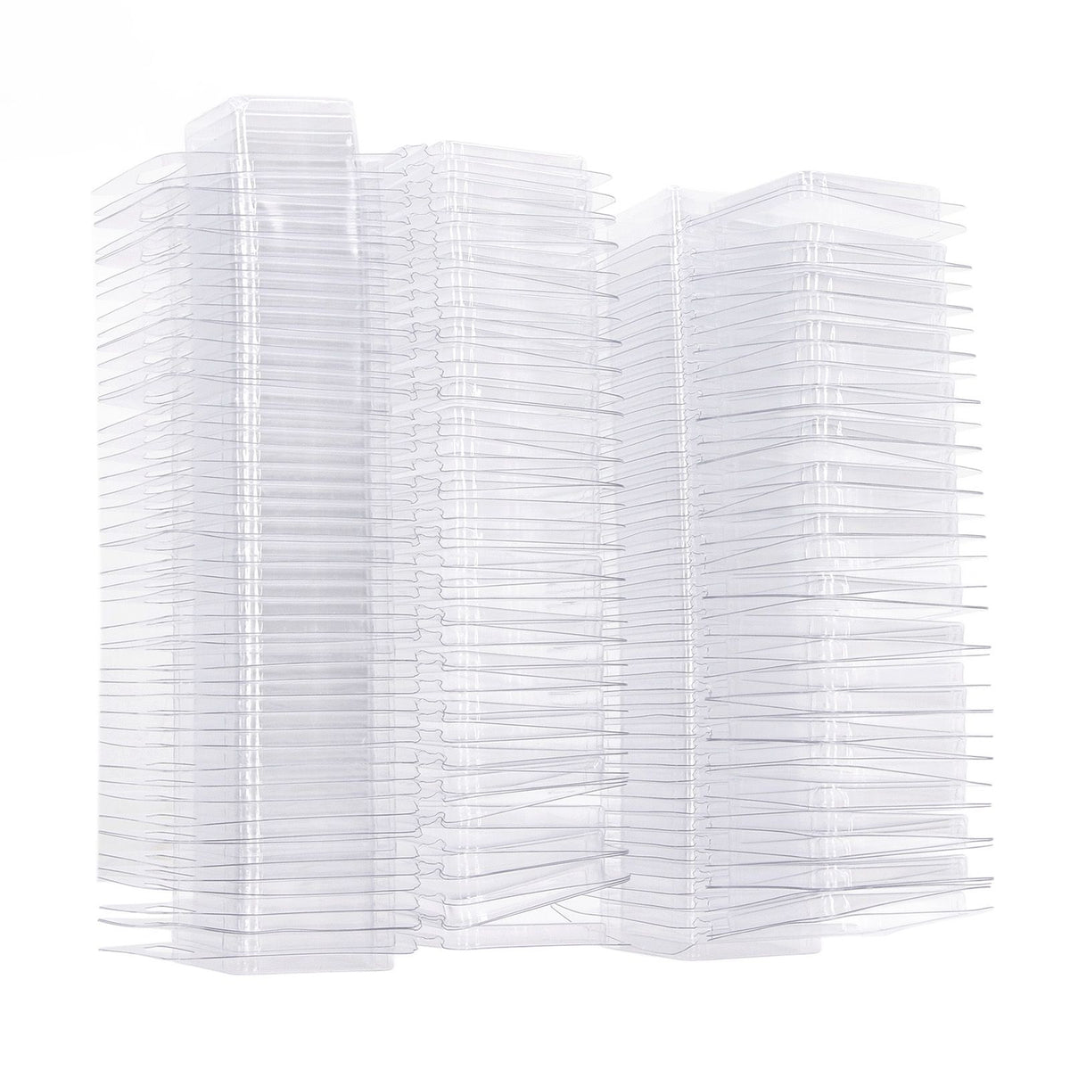 100PCS Wax Melt Molds Calmshell PET Separate Transparent Hanging Hole Empty Wax Melt Container for DIY Candles Chocolate Rectangle