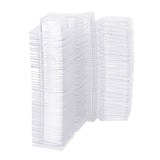 100PCS Wax Melt Molds Calmshell PET Separate Transparent Hanging Hole Empty Wax Melt Container for DIY Candles Chocolate Rectangle - Top-Down View