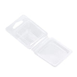 100PCS Wax Melt Molds Calmshell PET Separate Transparent Hanging Hole Empty Wax Melt Container for DIY Candles Chocolate Rectangle