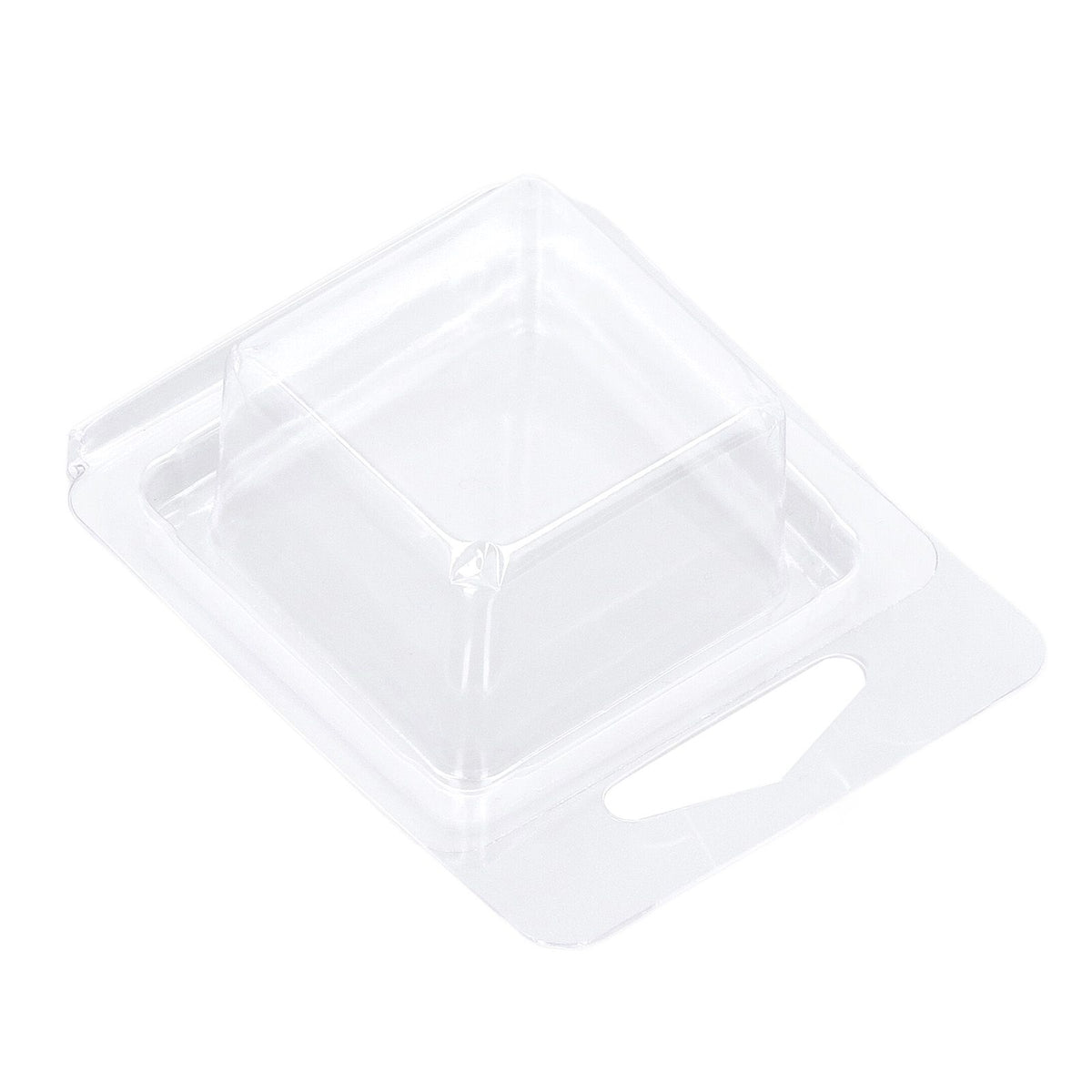 100PCS Wax Melt Molds Calmshell PET Separate Transparent Hanging Hole Empty Wax Melt Container for DIY Candles Chocolate Rectangle