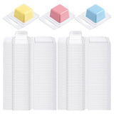 100PCS Wax Melt Molds Calmshell PET Separate Transparent Hanging Hole Empty Wax Melt Container for DIY Candles Chocolate Rectangle