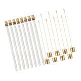 8Pack Wine Bottle Torch Kit Long Life Torch Wicks Brass Torch Wick Holders Caps Wine Bottle Torch for Garden Patio