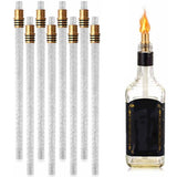 8Pack Wine Bottle Torch Kit Long Life Torch Wicks Brass Torch Wick Holders Caps Wine Bottle Torch for Garden Patio