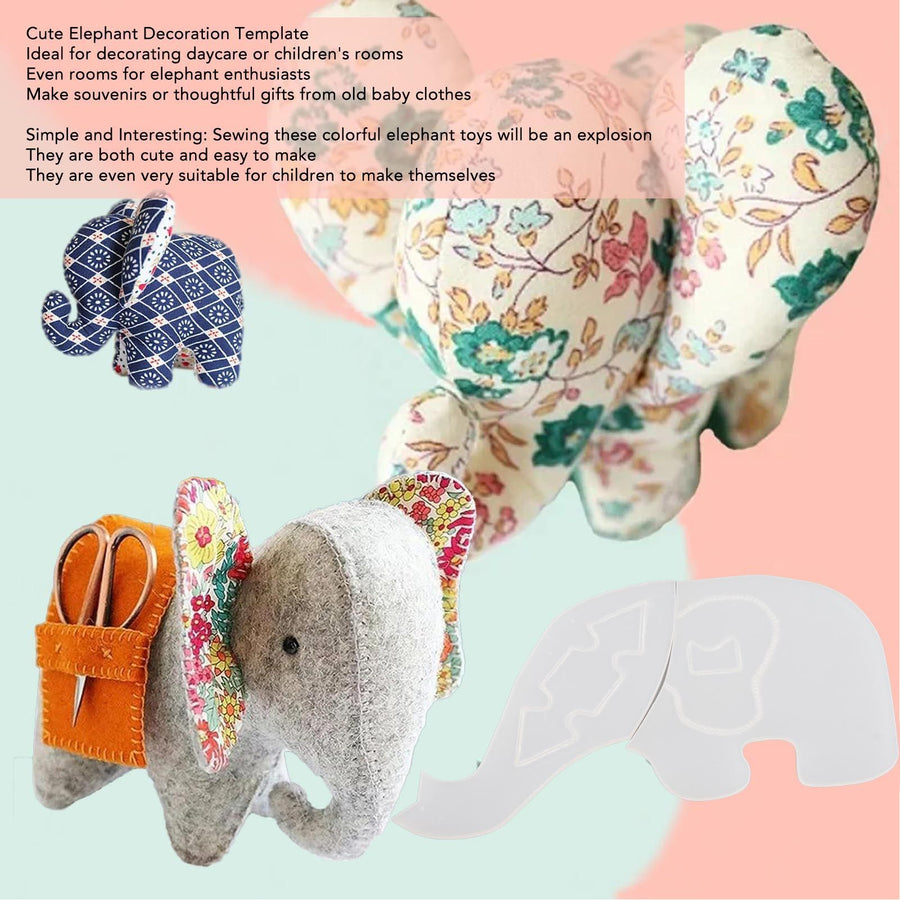 Lovely Elephant Decor Template Elephant Template Sewing Supplies for Sewing Art Craft L 30.5cm/12in