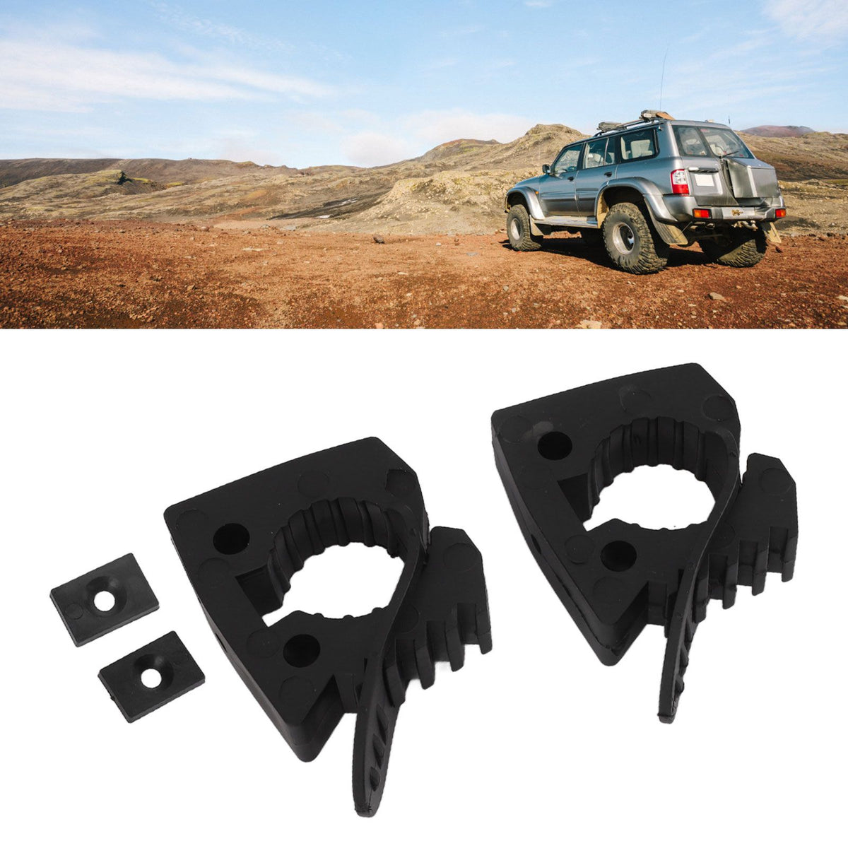 2PCS Shovel Holder Mount Rubber Quick Release Shovel Clamp Mount Bracket Fit for 1 1/7 Inch to 1 3/7 Inch Diameter Tools