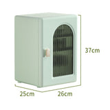 Water Cup Cabinet Multi Layer Multifunctional Dust Proof Minimalist Design Cup Storage Rack for Home Desktop Coffee Cups Tea Cups Creamy Green