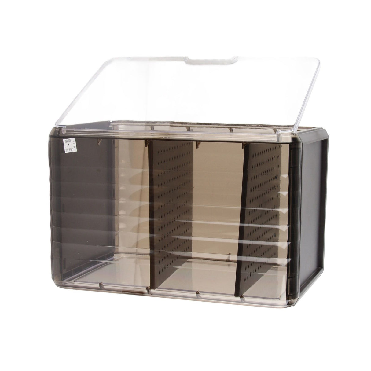 Cup Storage Rack Dustproof Stackable Plastic Clear Cup Organizer Box for Cabinet Desktop Large Black