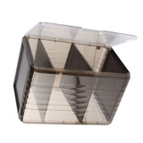 Cup Storage Rack Dustproof Stackable Plastic Clear Cup Organizer Box for Cabinet Desktop Large Black