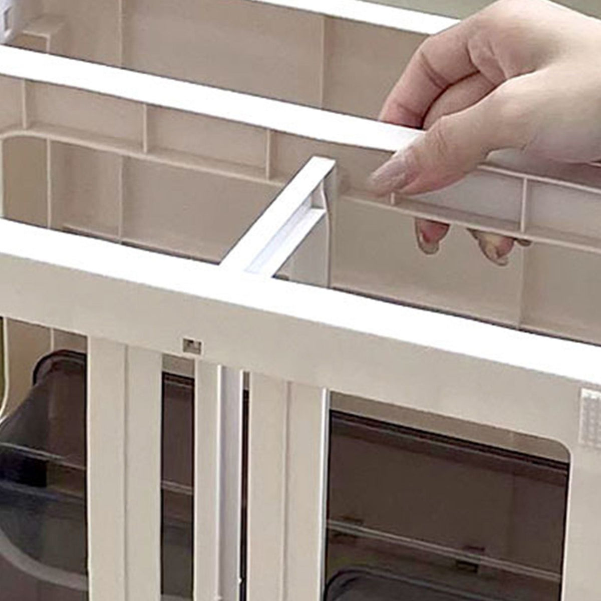 Desk Organizer with Drawer Plastic Desk Storage Box Desktop Organization for Home Collection Cosmetics Office Supplies Cream 3 Layer