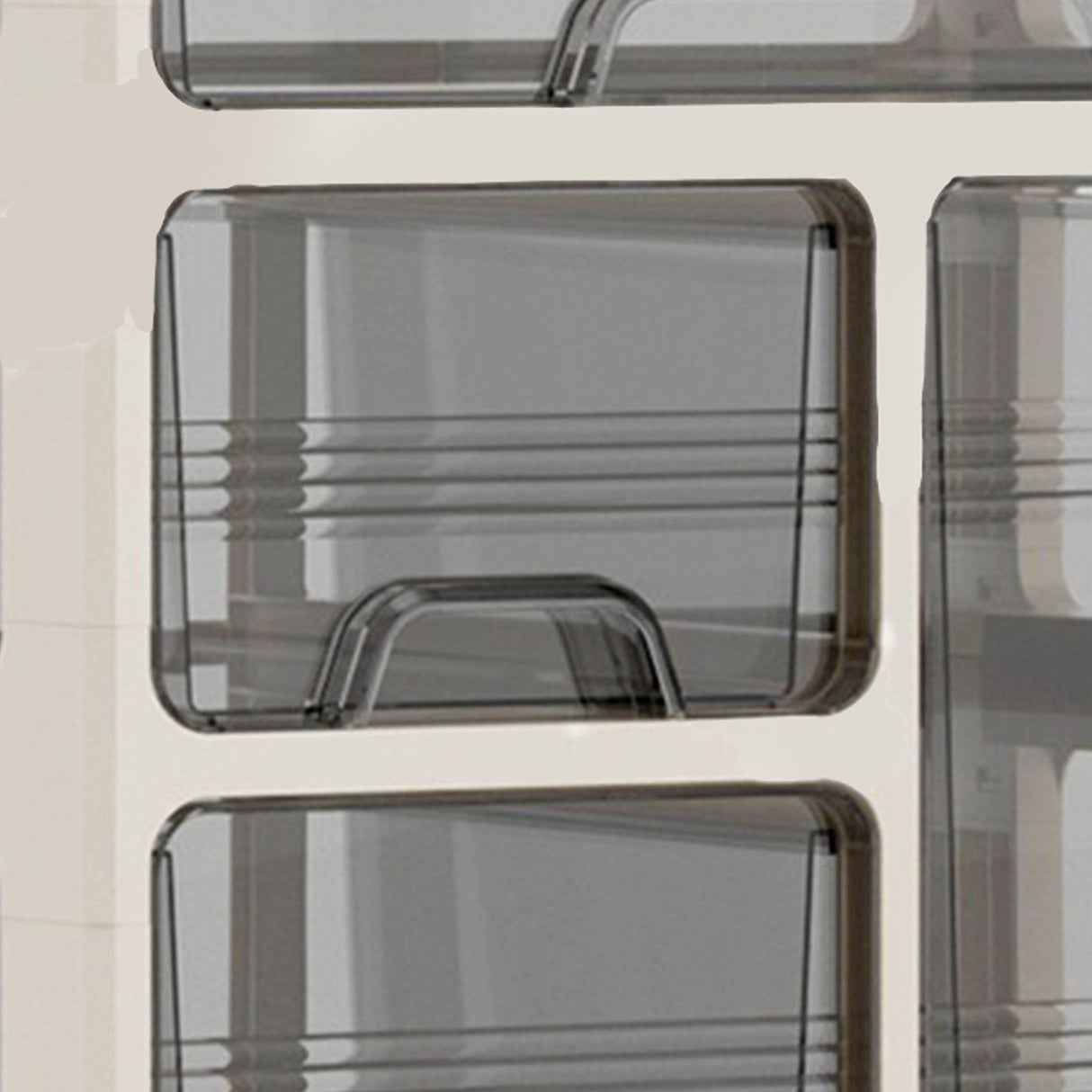 Desk Organizer with Drawer Plastic Desk Storage Box Desktop Organization for Home Collection Cosmetics Office Supplies Cream 3 Layer
