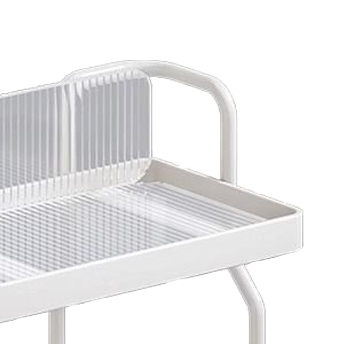Countertop Shelf Organizer Carbon Steel 2 Tier Multifunctional Kitchen Spice Rack for Bedroom Bathroom Cupboard Under Sink Cream White
