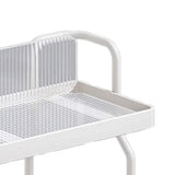 Countertop Shelf Organizer Carbon Steel 2 Tier Multifunctional Kitchen Spice Rack for Bedroom Bathroom Cupboard Under Sink Cream White