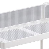 Countertop Shelf Organizer Carbon Steel 2 Tier Multifunctional Kitchen Spice Rack for Bedroom Bathroom Cupboard Under Sink Cream White - Extra Image
