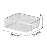 Transparent Desktop Stationery Organizer Stackable Stationery Files Storage Shelf Desktop Organizer S 26.5x20.2x8cm