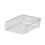Transparent Desktop Stationery Organizer Stackable Stationery Files Storage Shelf Desktop Organizer L 26.5x33.2x8.5cm