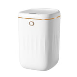 Automatic Trash Can 20L Touchless Sensor Easy Clean PP Waterproof Electric Garbage Bin for Kitchen Bathroom White Golden Battery Free