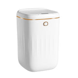 Automatic Trash Can 20L Touchless Sensor Easy Clean PP Waterproof Electric Garbage Bin for Kitchen Bathroom White Golden Battery Free