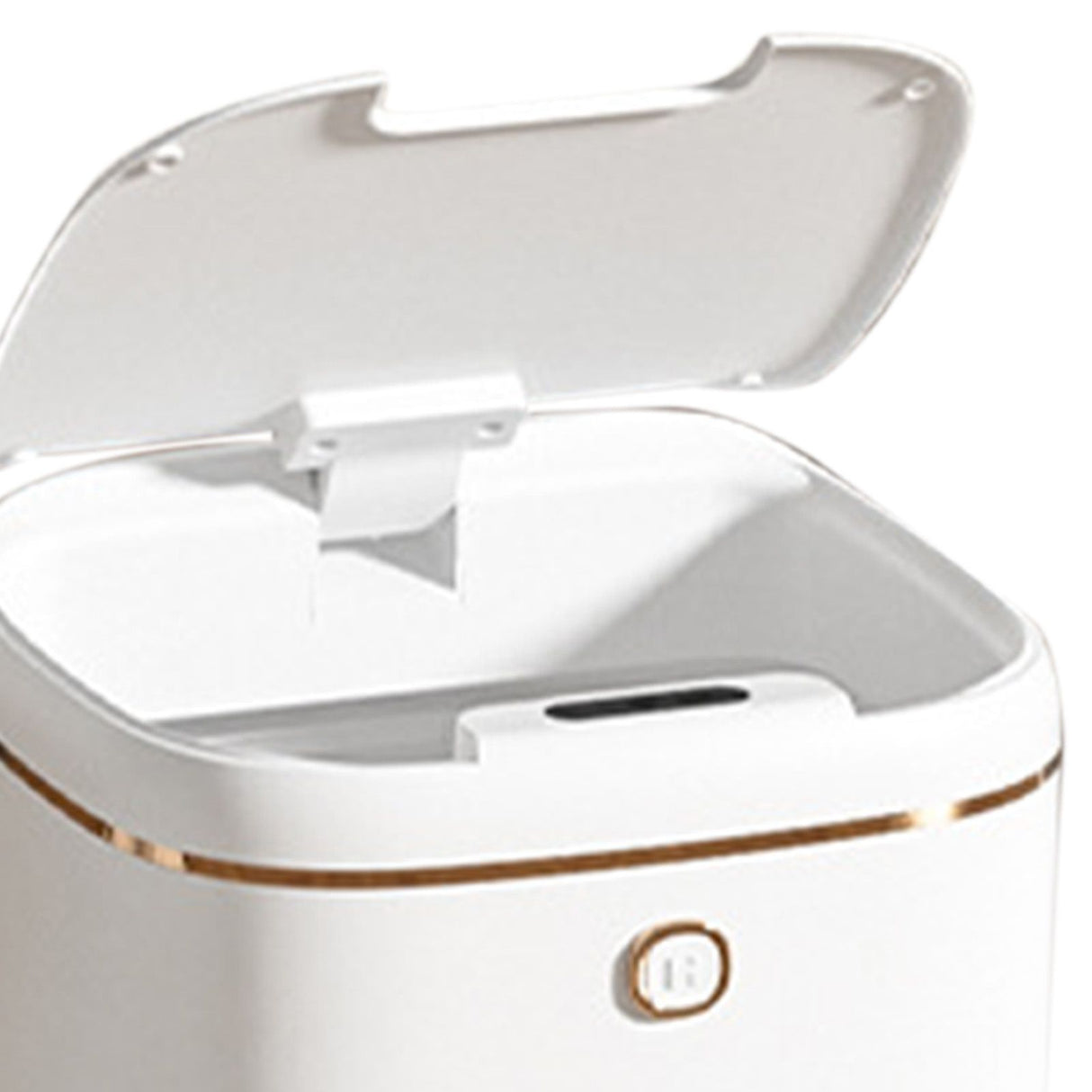 Automatic Trash Can 20L Touchless Sensor Easy Clean PP Waterproof Electric Garbage Bin for Kitchen Bathroom White Golden Battery Free