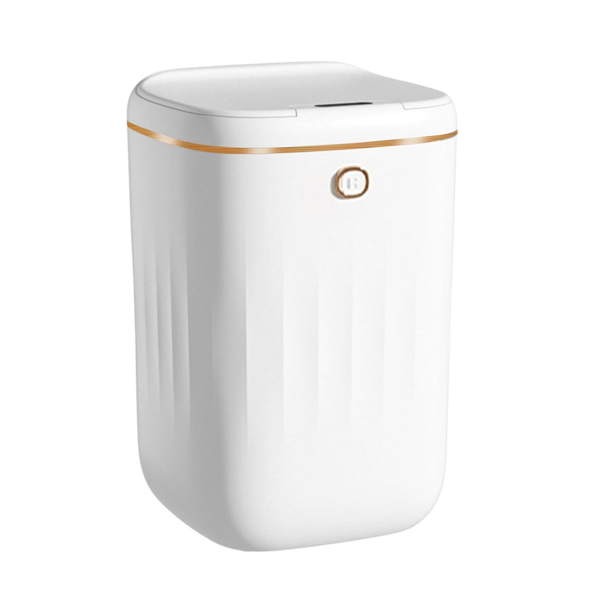 Automatic Trash Can 20L Touchless Sensor Easy Clean PP Waterproof Electric Garbage Bin for Kitchen Bathroom White Golden Battery Powered