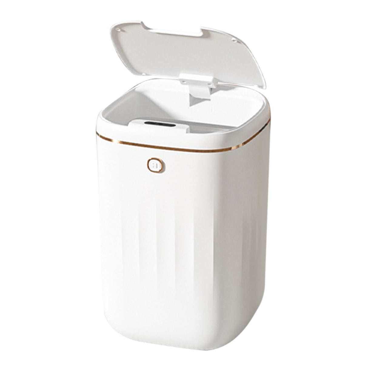 Automatic Trash Can 20L Touchless Sensor Easy Clean PP Waterproof Electric Garbage Bin for Kitchen Bathroom White Golden Battery Powered