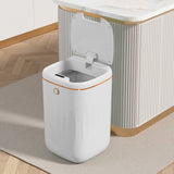 Automatic Trash Can 20L Touchless Sensor Easy Clean PP Waterproof Electric Garbage Bin for Kitchen Bathroom White Golden Battery Powered
