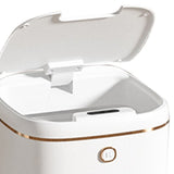 Automatic Trash Can 20L Touchless Sensor Easy Clean PP Waterproof Electric Garbage Bin for Kitchen Bathroom White Golden Battery Powered