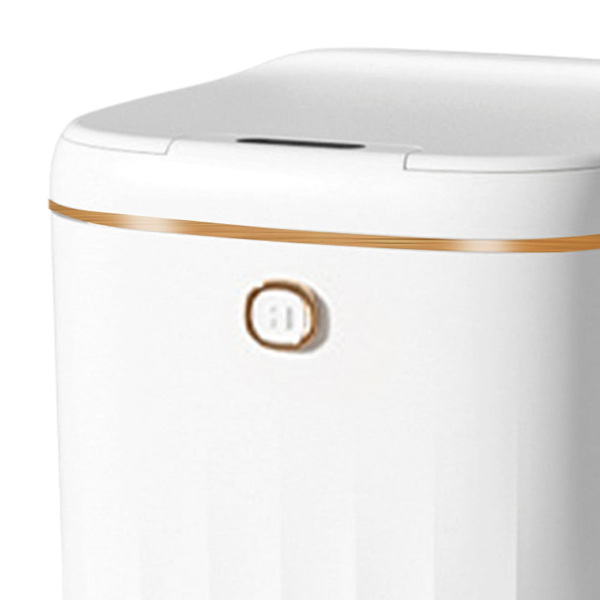 Automatic Trash Can 20L Touchless Sensor Easy Clean PP Waterproof Electric Garbage Bin for Kitchen Bathroom White Golden Battery Powered
