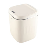 Automatic Trash Can 20L Touchless Sensor Easy Clean PP Waterproof Electric Garbage Bin for Kitchen Bathroom Cream White Battery Free