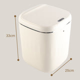 Automatic Trash Can 20L Touchless Sensor Easy Clean PP Waterproof Electric Garbage Bin for Kitchen Bathroom Cream White Battery Free - Extra Image