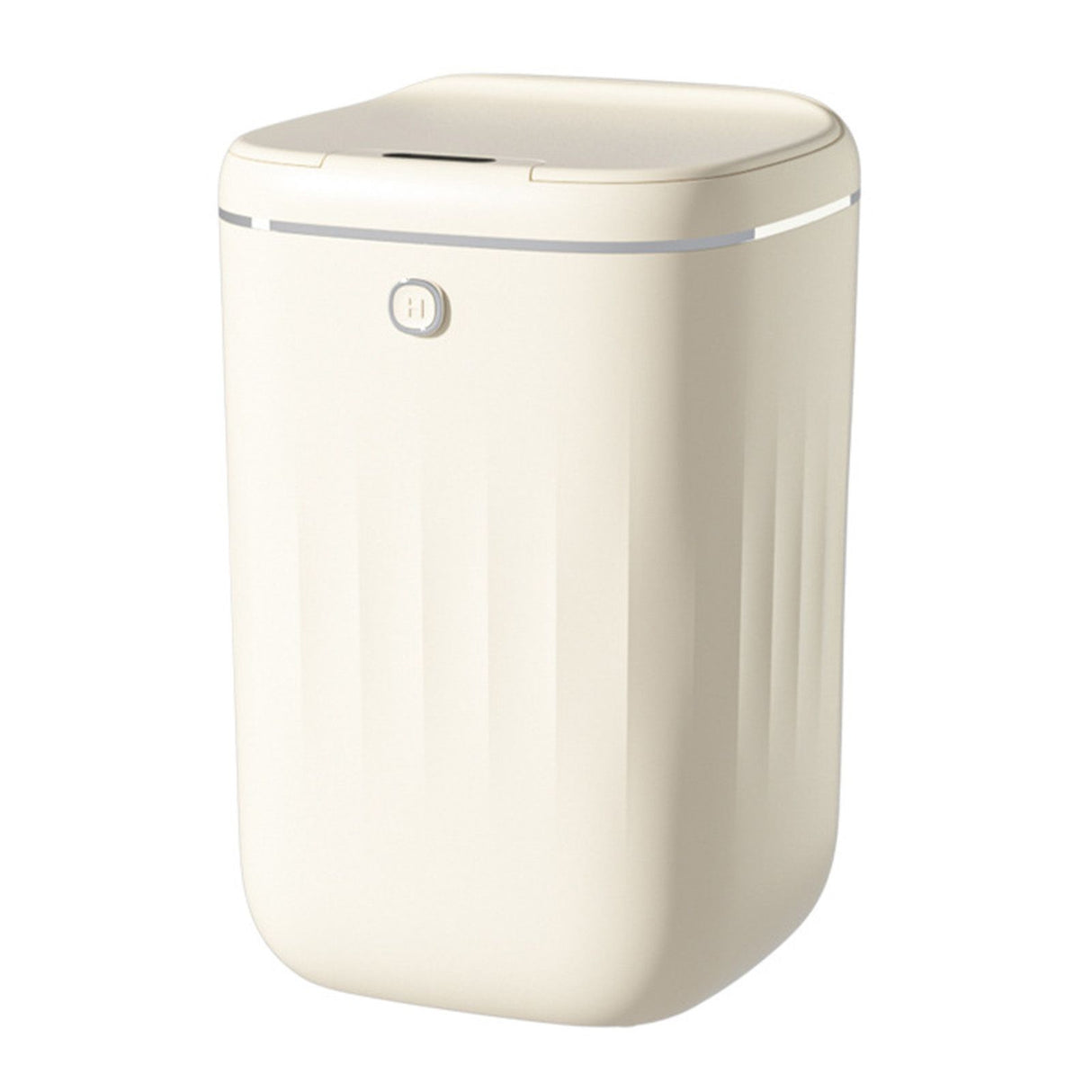 Automatic Trash Can 20L Touchless Sensor Easy Clean PP Waterproof Electric Garbage Bin for Kitchen Bathroom Cream White Battery Powered