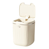 Automatic Trash Can 20L Touchless Sensor Easy Clean PP Waterproof Electric Garbage Bin for Kitchen Bathroom Cream White Battery Powered