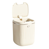 Automatic Trash Can 20L Touchless Sensor Easy Clean PP Waterproof Electric Garbage Bin for Kitchen Bathroom Cream White Battery Powered