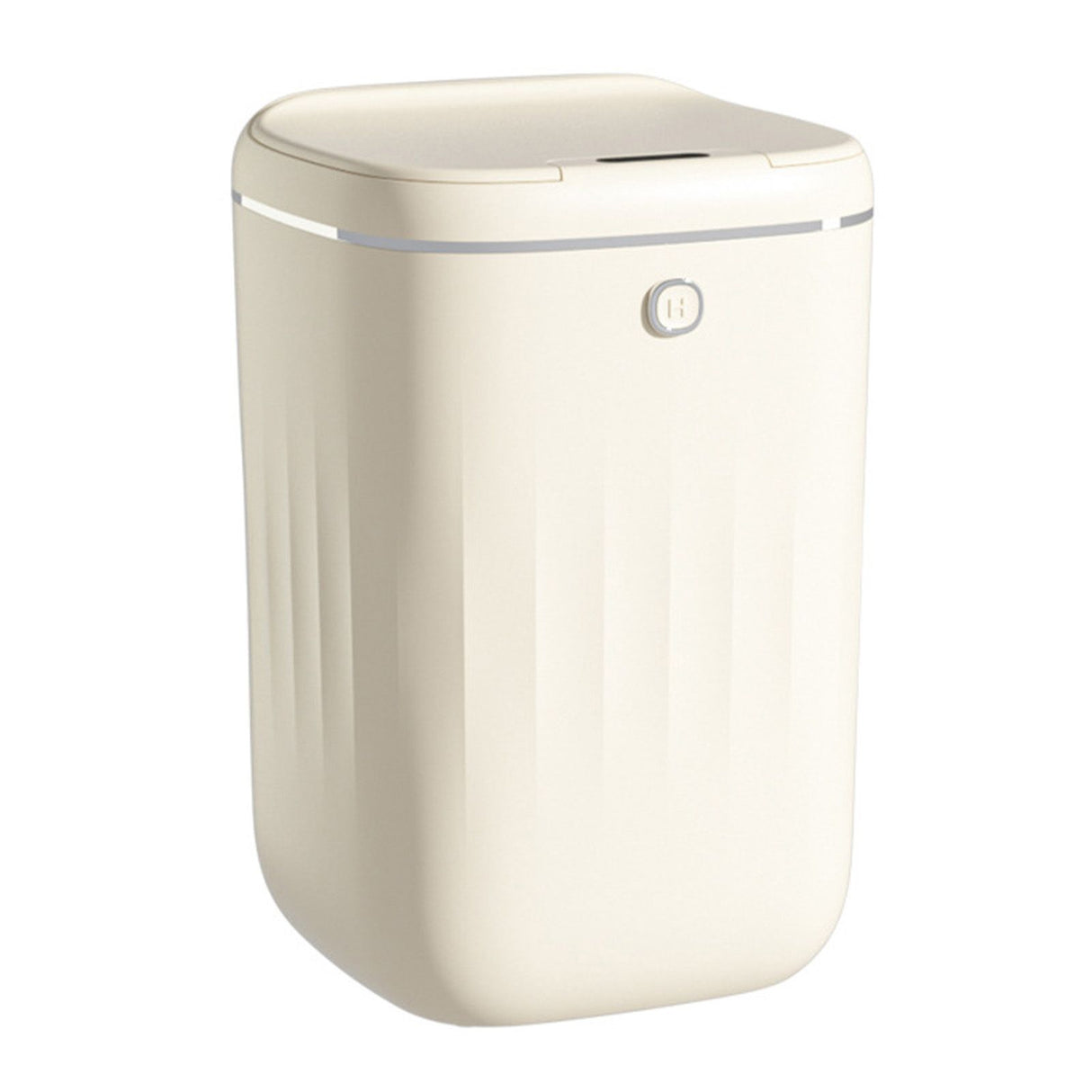 Automatic Trash Can 20L Touchless Sensor Easy Clean PP Waterproof Electric Garbage Bin for Kitchen Bathroom Cream White Battery Powered