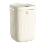 Automatic Trash Can 20L Touchless Sensor Easy Clean PP Waterproof Electric Garbage Bin for Kitchen Bathroom Cream White Battery Powered