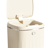 Automatic Trash Can 20L Touchless Sensor Easy Clean PP Waterproof Electric Garbage Bin for Kitchen Bathroom Cream White Battery Powered