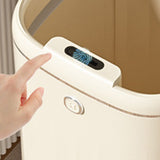 Automatic Trash Can 20L Touchless Sensor Easy Clean PP Waterproof Electric Garbage Bin for Kitchen Bathroom Cream White Battery Powered