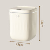 Automatic Trash Can 20L Touchless Sensor Easy Clean PP Waterproof Electric Garbage Bin for Kitchen Bathroom Cream White Battery Powered