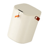 20L Sensor Trash Can with Handle ABS Automatic Induction Touchless Garbage Can for Bathroom Cream Color