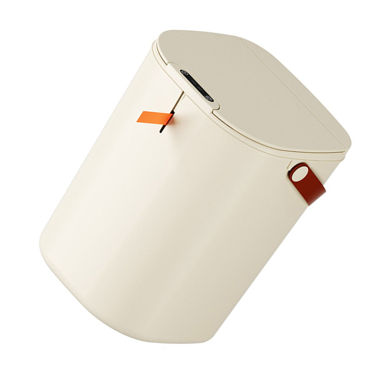 20L Sensor Trash Can with Handle ABS Automatic Induction Touchless Garbage Can for Bathroom Cream Color