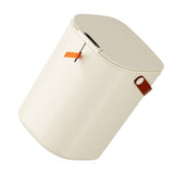20L Sensor Trash Can with Handle ABS Automatic Induction Touchless Garbage Can for Bathroom Cream Color