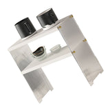 Coffee Mug Storage Shelf Stable Support Large Capacity Countertop Organizer for Living Room Bedroom White 2 Tier
